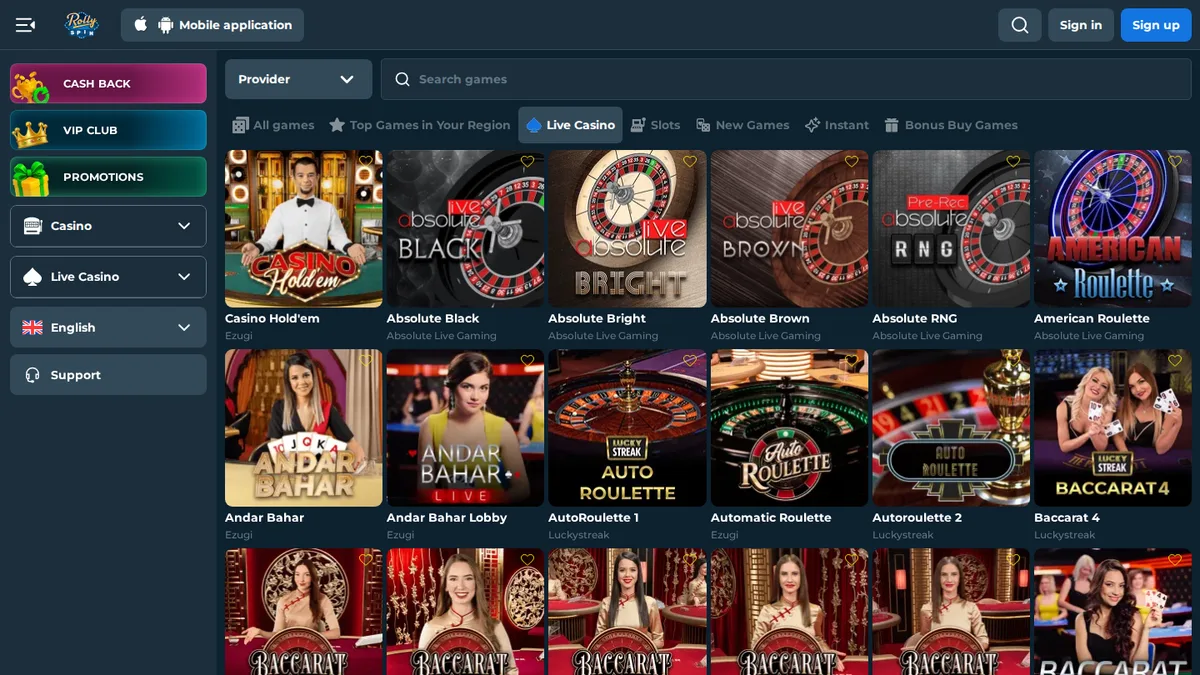 Live dealers and digital table games